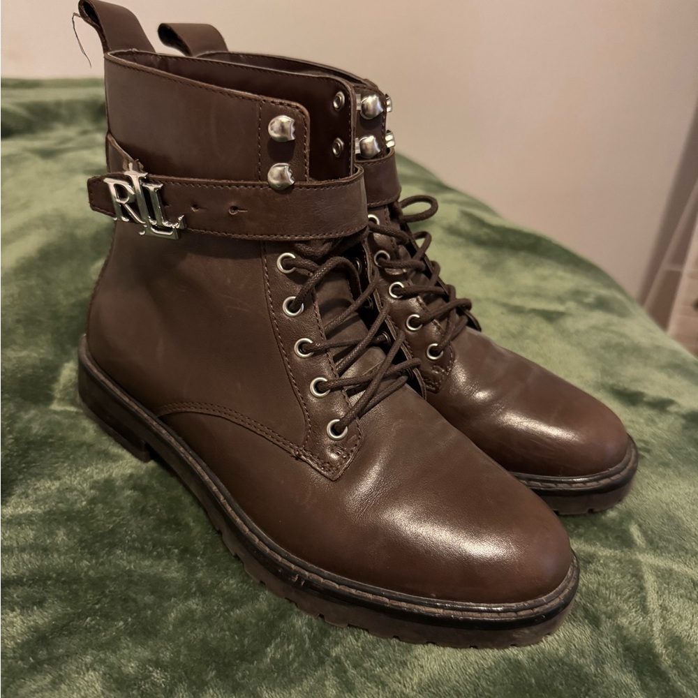 Ralph Lauren Brown Combat Boots